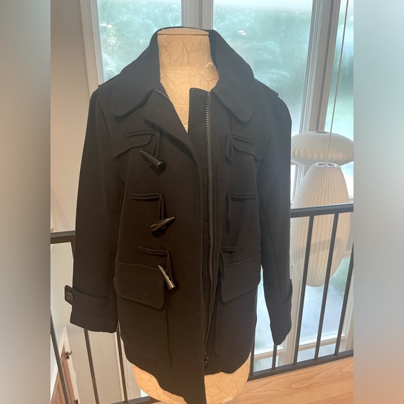 Joe Fresh Very Dark Blue Pea Coat w/ Cute Buttons - Picture 1 of 6